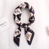 Spring And Autumn Lady Luxury Travel Shawl New Style Printed Large Square Beach Silk Head Scarf