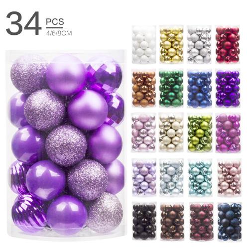 new colour Christmas plastic ball set for Xmas tree decoration