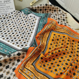 Women Cashew Nuts Little Printed Scarves Mass Customization Satin Square Scarf Designer