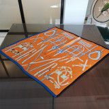 Custom korean orange belt scarves decorative bags women silk design square scarf