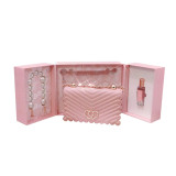 Custom luxury paper christmas empty cardboard bridesmaid pink gift boxes for handbags purse