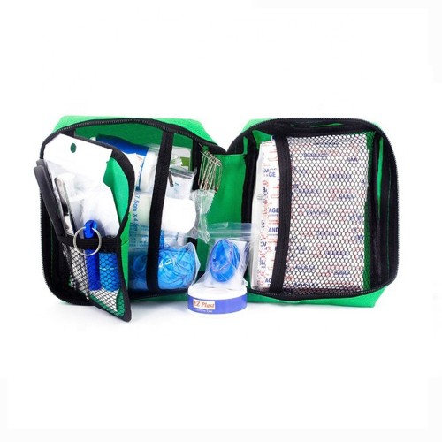 Green Waterproof Medical First Aid Kit Bag CE Approved