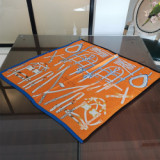 Custom korean orange belt scarves decorative bags women silk design square scarf