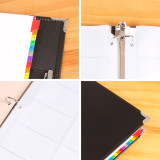 High quality hardcover pu leather wholesale 3-d ring binders file folder with tabs,file folder with customized logo