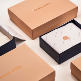 Factory Custom Printing Hot Stamping Rigid Paper Cardboard 2 Piece Scarf Dress Baby Clothes Sets Box