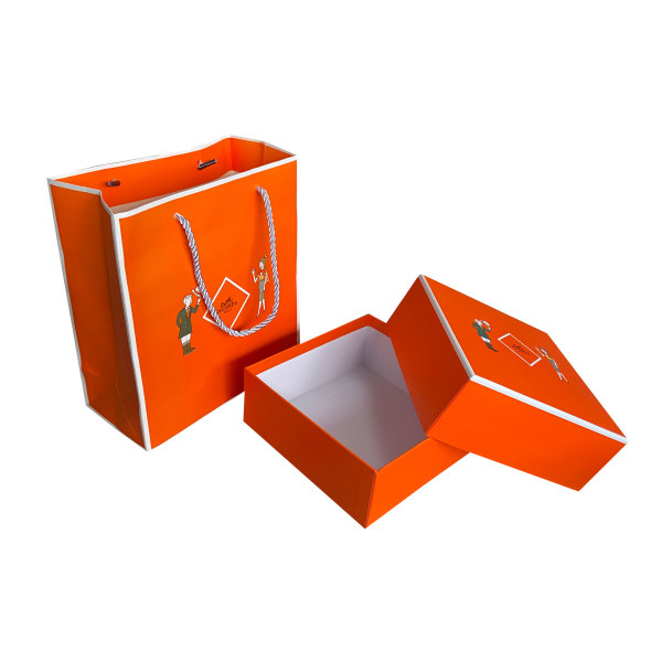 Hot Selling Custom Luxury Handmade Rigid Cosmetic Skin Care Gift Set Orange Colourful Mother Gift Packaging