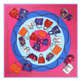 Women spring and autumn twill satin silk beach towel sunscreen shawl summer printed square scarf