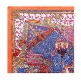Fashion elegance ethnic style silk shawl totem yurt big vintage muslim square scarf