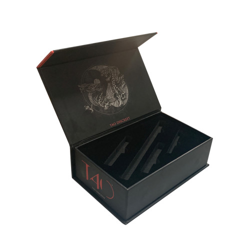 Handmade Custom Logo Luxury Matte Black Rigid Cardboard Book Shaped Groomsmen Corporate Gift Boxes With Magnet