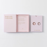 Custom Logo Luxury Fashion Paper Cardboard Retail Pink Magnetic Earrings Jewelry Ring Boxes
