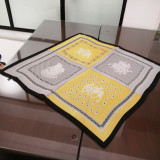 Women's small retro printed elephant cashew color matching decoration bag satin silk square scarf