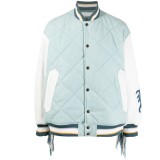 OEM custom logo bomber baseball embroidered print quilted flight varsity jacket for men