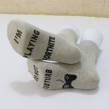 Amazon Wish Hot Sale Three-Dimensional Letter Offset Printing Game Short Or Tube Socks