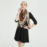 Promotional Custom Double Sided Silk Scarf Shawl Hand Rolled 100% Silk Double Sided Scarf
