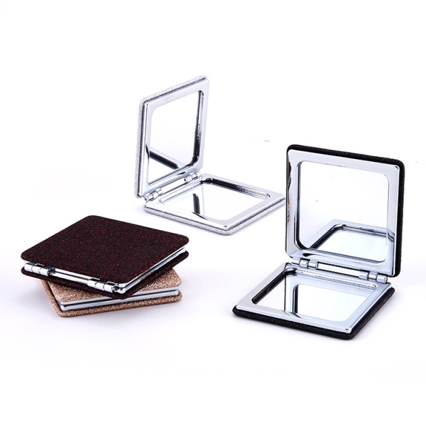 Pocket compact mini makeup mirror vanity pu cosmetic mirror compact mirror
