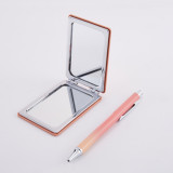 New Year Christmas Gift Compact Pocket Mirror And Pen Gift Set Pocket Mirror