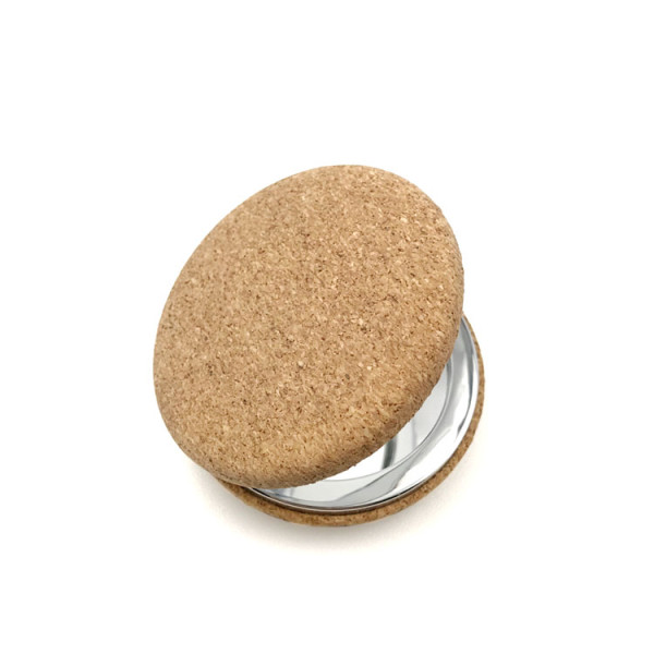 Professional 2021 New Private Pocket Small Cork Makeup Mirror Custom Compact Mirror