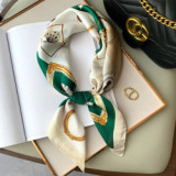 Spring And Autumn Lady Luxury Travel Shawl New Style Printed Large Square Beach Silk Head Scarf