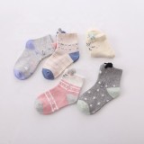 High Quality Girl Child Tube Socks Knitted Organic Cotton Happy Socks