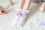 2021 Cartoon Socks Coral Fleece Socks For The Elderly Christmas Socks Elk In Tube Floor Warm Christmas