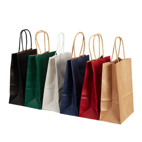 Hot Sale Custom Kraft Paper Bag Manufacture Low MOQ High Quality White/Black/Red Cheap Paper Bag