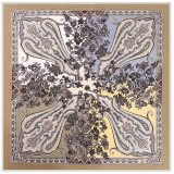 European and american cashew women's silk satin shawl heavy twill 100cm square scarf