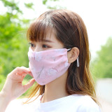 Wholesale Chiffon Mesh Thin Summer Women Mouth Maskes Washable Breathable Resuable Floral Printed Face Maskes Windproof