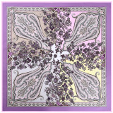 European and american cashew women's silk satin shawl heavy twill 100cm square scarf