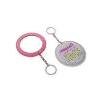 2021 hot sale hand mirror key chain custom acrylic keychain mirror for girls