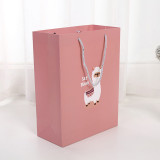 Factory custom shopping paper bag with logo recycled printing cartoon lovely gifting paper bags with handle