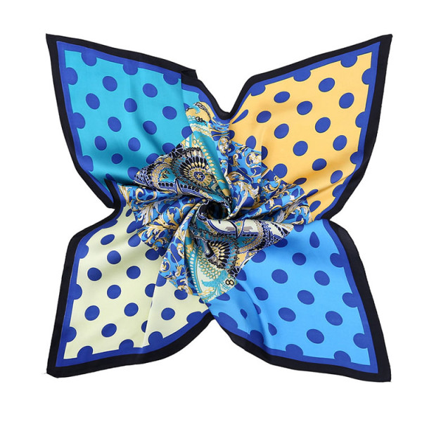 Fashion Kerchief Silk Satin Neck Scarf For Women Print Hijab Scarfs Female 90*90cm Square Shawls Wraps Scarves For Lady