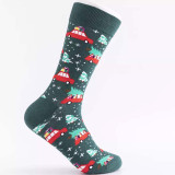New Colorful Christmas Day Socks Medium Tube Large Size Breathable Cotton Socks Gift Christmas Casual Trend Male Socks