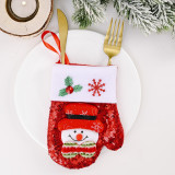 New Christmas Decorations Sequins Cartoon Old Man Snowman Flannel Sequin Socks