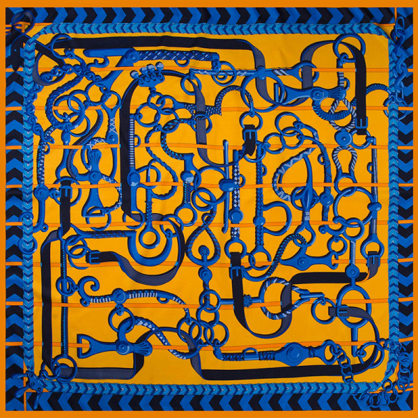 African Silk Scarf 130cm X 130cm Printed Square Twill Ladies Silk Scarves Long Silk Scarf Hair Tie For Women
