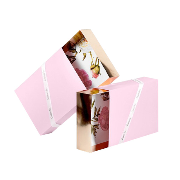 Custom Logo Eco Friendly Luxury Drawer Pink Paper Bridesmaid Gift Box With Foam Insert