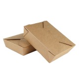 45oz China Wholesale Disposable Packaging Kraft Whiteboard Takeaway Food Paper Lunch Box