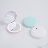 Custom Cheap Folding Makeup Pocket Mirror with LED Light for Gift