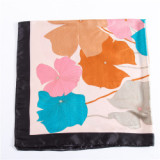 Women new color matching wave dot stewardess professional wear decoration small square silk scarf printing