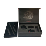 Handmade Custom Logo Luxury Matte Black Rigid Cardboard Book Shaped Groomsmen Corporate Gift Boxes With Magnet