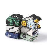 Custom Wholesale   Cute Fashion Popular Characters  Design  Cotton Funny Woman  Happy Socks
