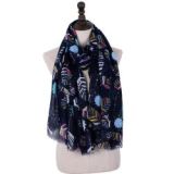 Wholesale high-quality various colors modern silk 90*180cm square printing scarf ladies