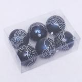 8cm dark blue painted christmas  plastic ball for Hanging tree decoration