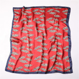 Ladies simple Explosive style silk scarf women's big square ladies scarf hijab gift silk scarf factory wholesale custom