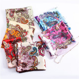 Custom Print Retro Ethnic Big Square Scarf Multiple Patterns Silk Scarf Shawl Scarf Headscarf