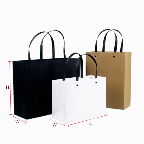 Custom kraft paper bag solid color shopping bags clothing bags