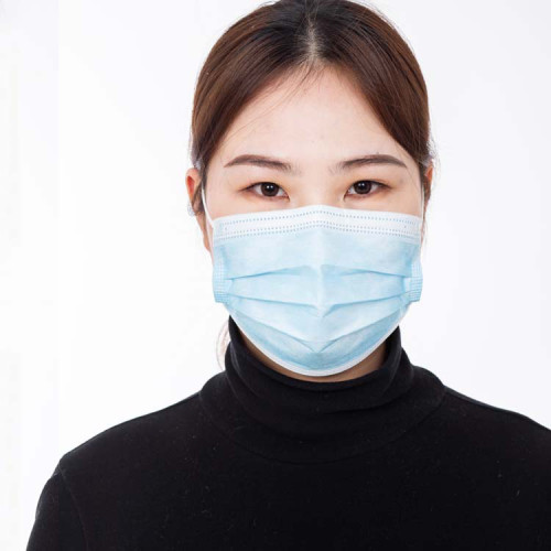 Good quality flat 3ply mask factory directly disposable non-sterile face mask mouth masks white