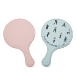 Wholesale New Design Custom Logo Outdoor Portable Pu Round Hand Mirrors With Handle