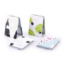 Square round folding compact mirror pocket custom logo portable travel makeup mirror