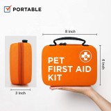100 Pieces Emergency First Aid Kit Pet Travel Kit With Mini Pouch