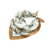 New Types Brand Design Animals Horse Printed 100% Silk Twill Neck Fashion Scarf Women